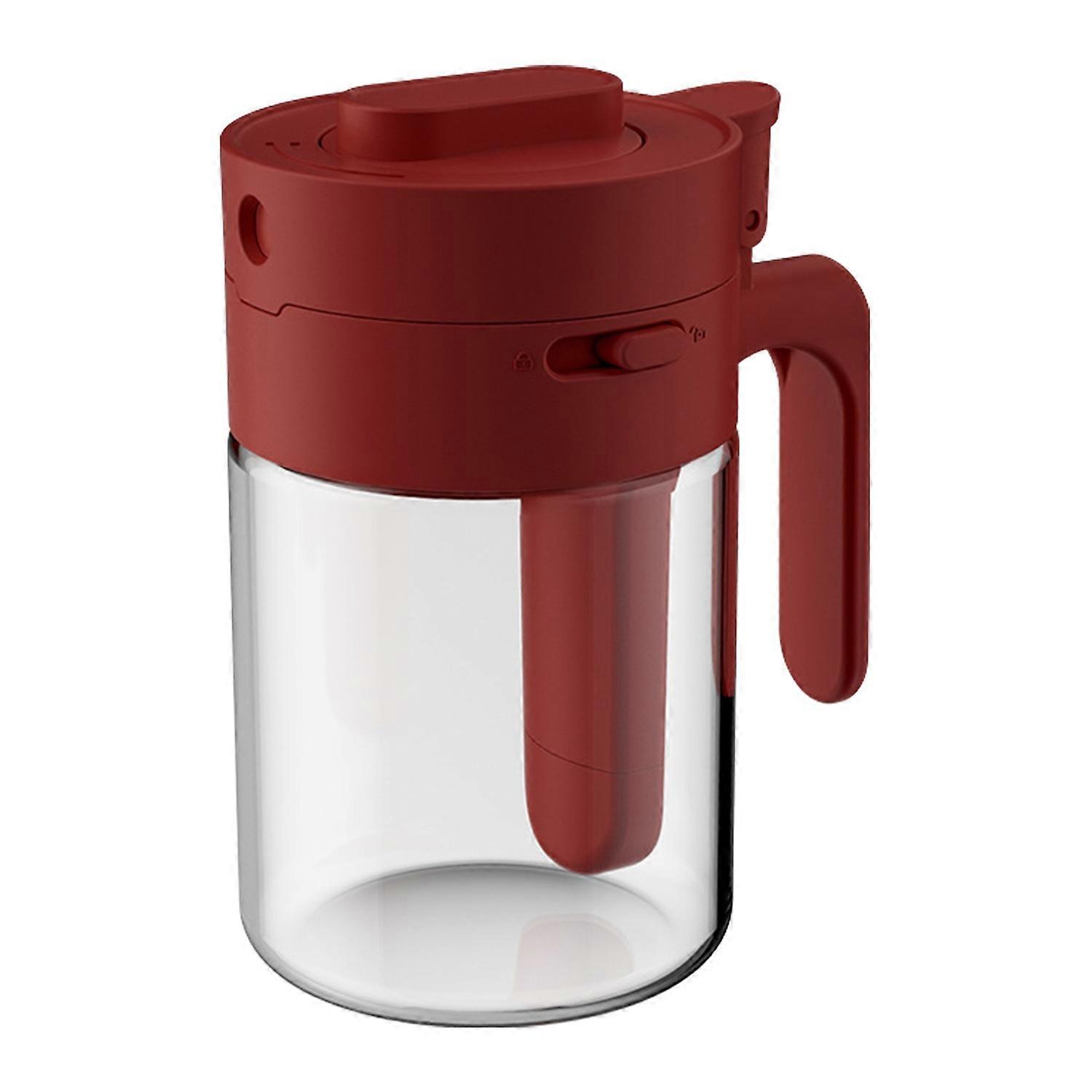 Glass Spice Jar with Spoon Locking Design Heat-Resistant Seasoning Container for Kitchen 2-in-1