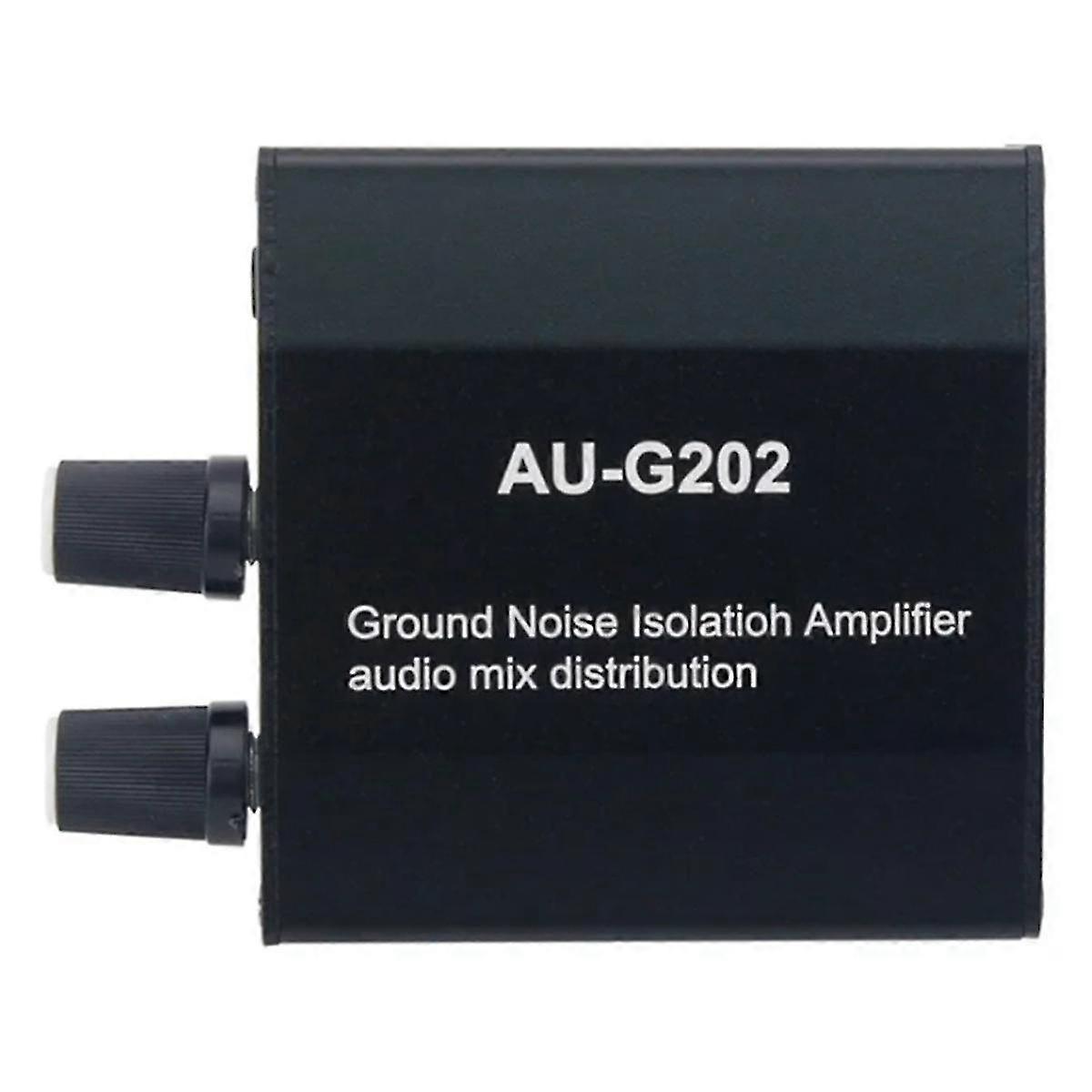 Au-g202 Ground Loop Noise Isolator Audio Mixer With 2 Inputs 2 Outputs For Pc Ps Game Consoles