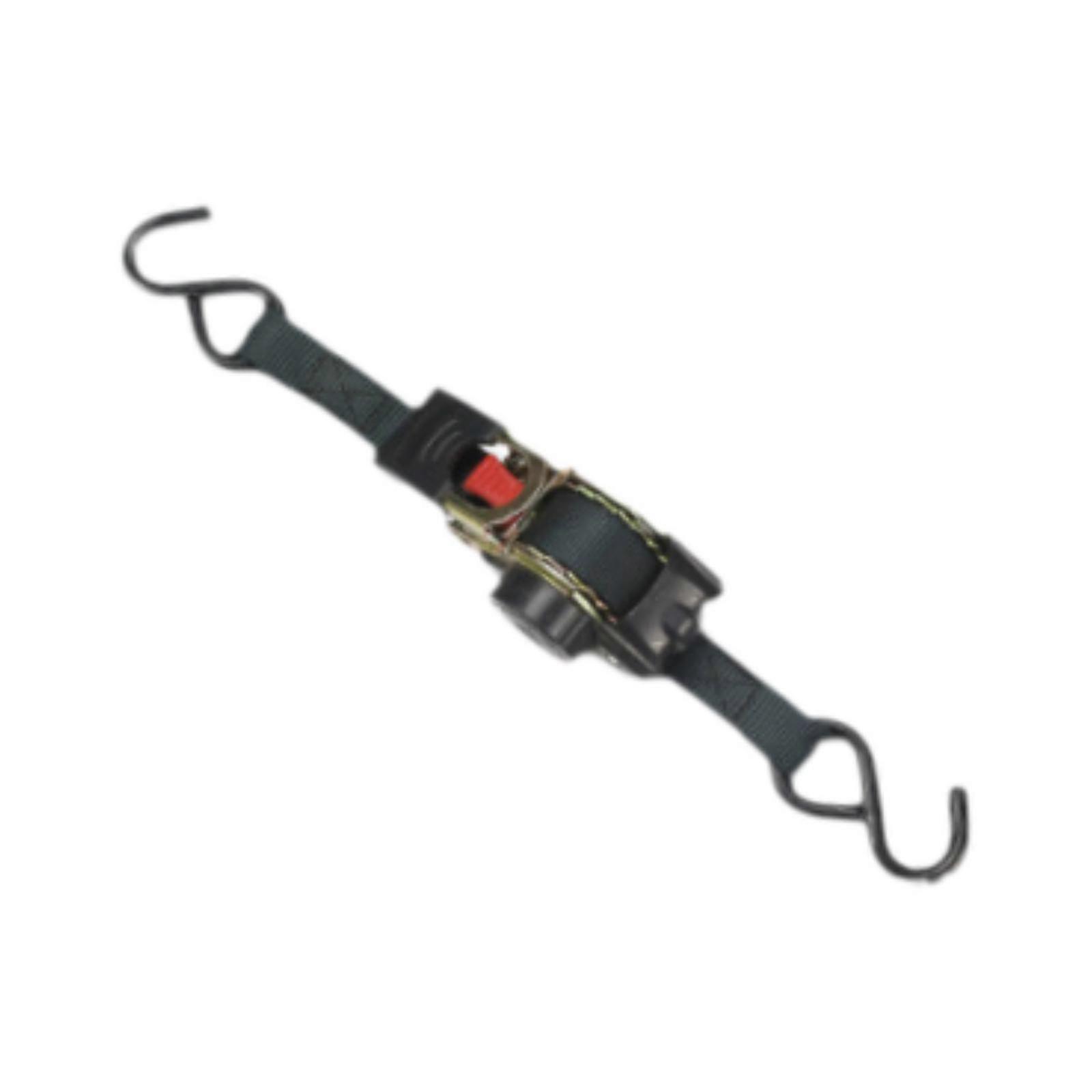 Retractable Ratchet Strap Premium with S Hooks for Motorcycle Cargo Trailers Orange