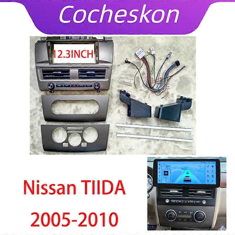 123 Inch Car Frame Fascia Adapter For Nissan TIIDA 2005-2010 Android Radio Dash Fitting Panel Kit