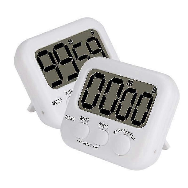 Digital Timer, 2 Pcs Decibel Loud Alarm Countdown Timer Digital Timer Kitchen Timer Stopwatch Timer
