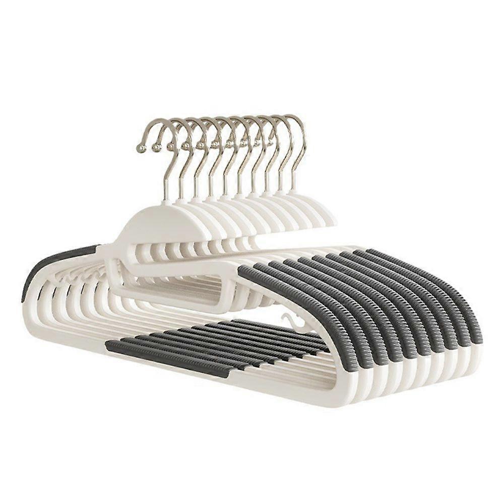10Pcs Non-Slip Clothes Hangers with 360-Degree Rotatable Hooks Strong Load-Bearing Wide Shoulder Clothes Drying Racks