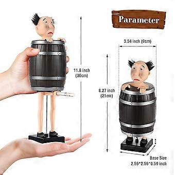 man in barrel cigarette dispenser Box Strange Uncle Santa Claus Wooden Cigarette Holder Spoof Box Figurines Statue Case Christmas Decoration santa barrel cigarette dispenser Funny
