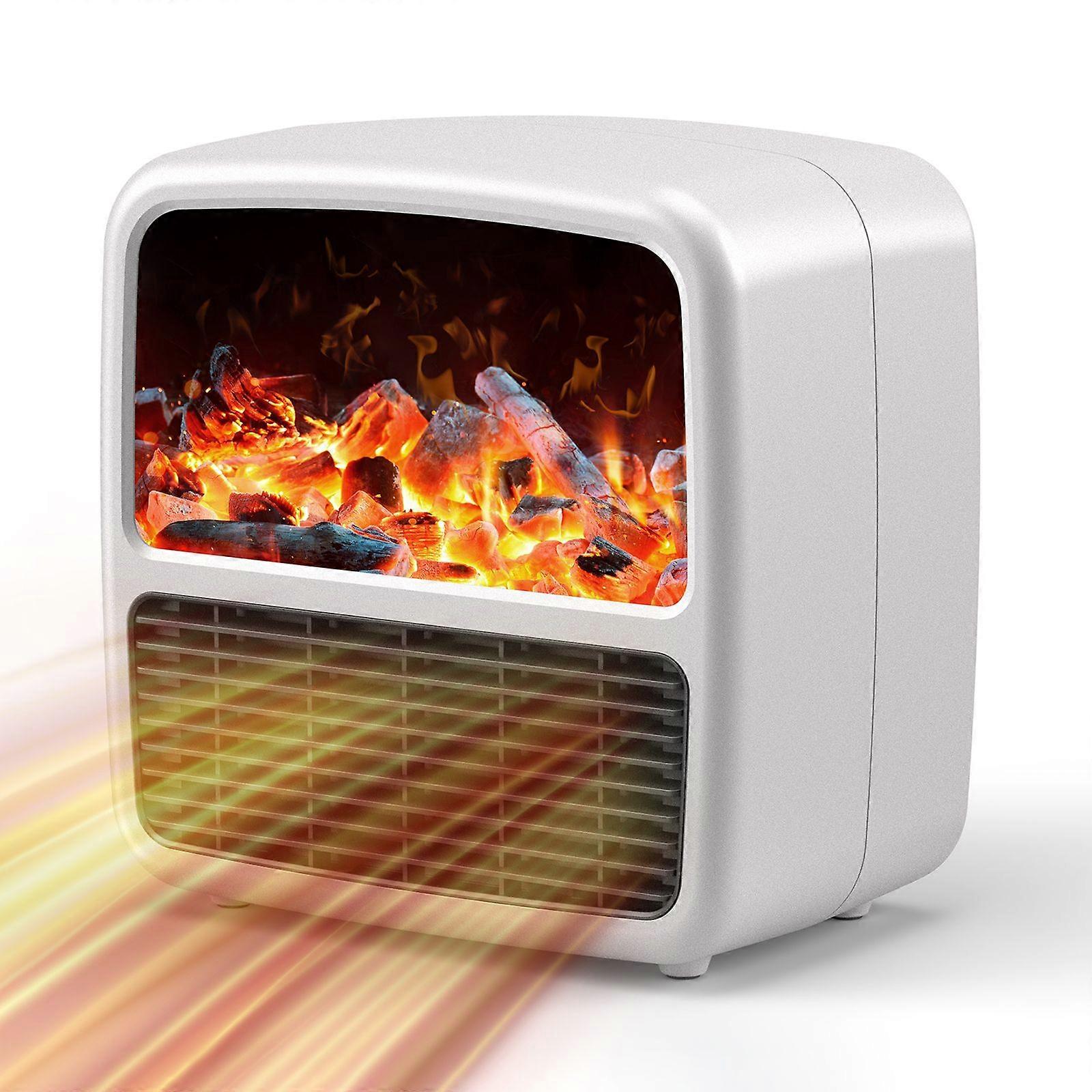 Ventilatore del riscaldatore elettrico con maniglia Scaldavivande invernale da tavolo per protezione da surriscaldamento dell'ufficio domestico