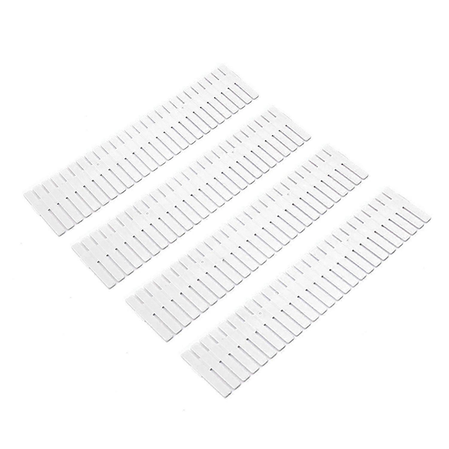 4pcs Plastic Grid Drawer Dividers DIY Cutting Adjustable Drawer Organizer for Socks Underwear Statio