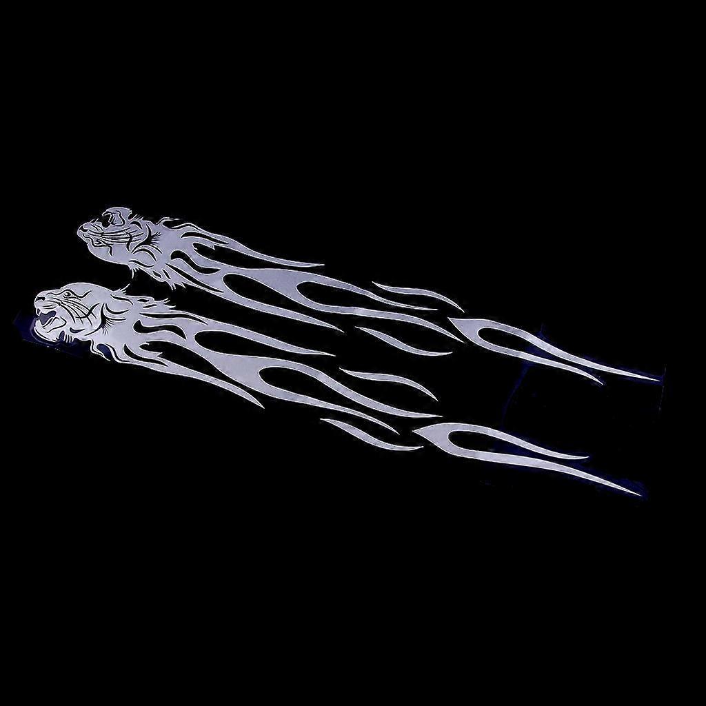Custom Universal Motorcycle Flame Gas Tank Decal Set 35cm