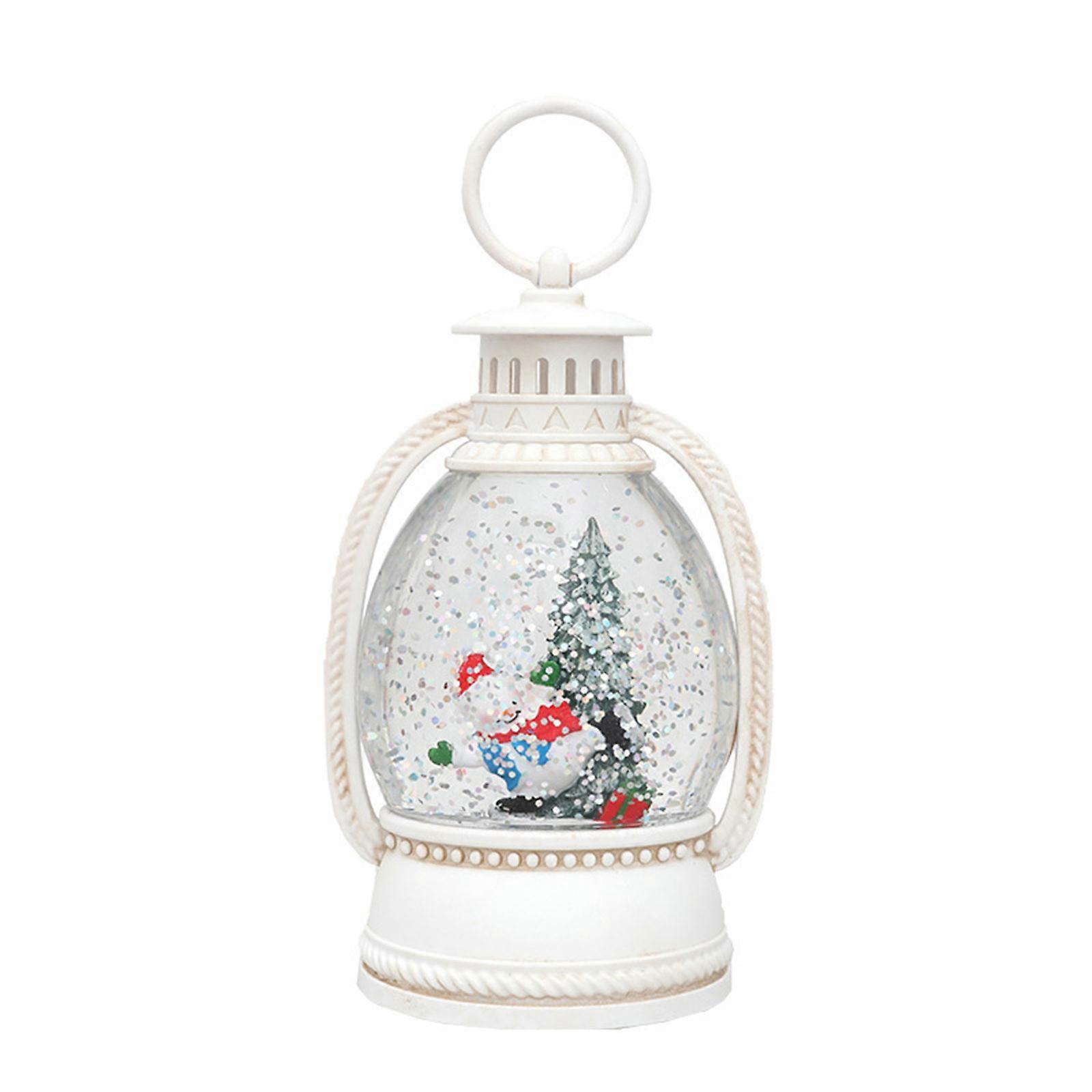 Water Injected Light with Dynamic Floating Glitter Effect Christmas Cheer Home Bedroom Dormitory Party Decor
