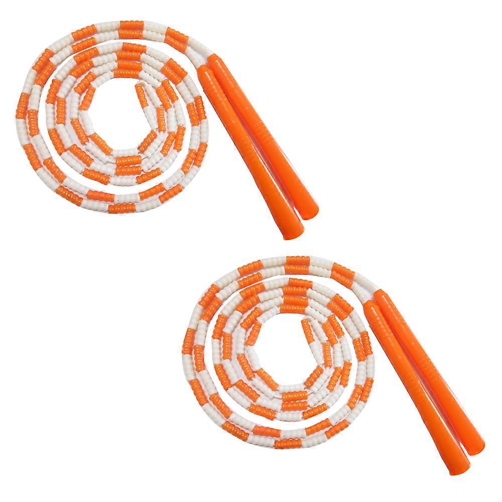 Multi-Person Beaded Skipping Rope, Orange, 5m