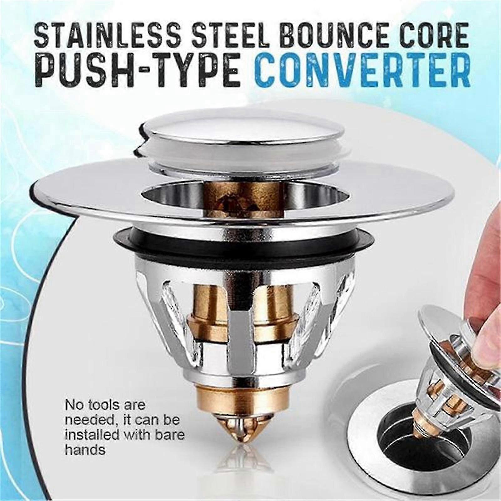 Universal Wash Basin Core Bounce -drain Filter Bathroom Sink Plug New