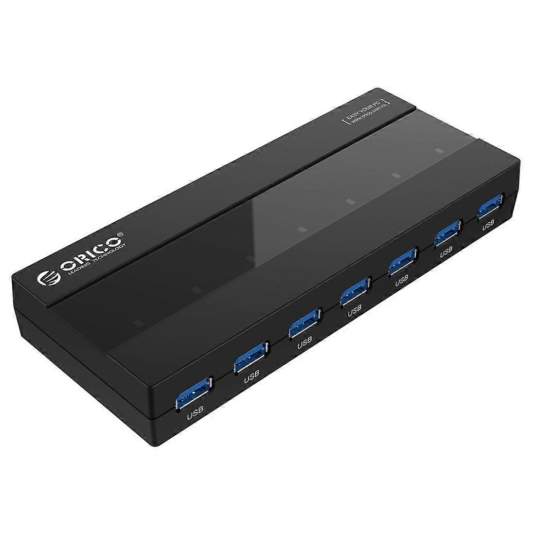 ORICO H727RK-U3 ABS High Speed 7 Portów USB 3.0 HUB z zasilaczem 12V dla laptopów / smartfonów (czarny)