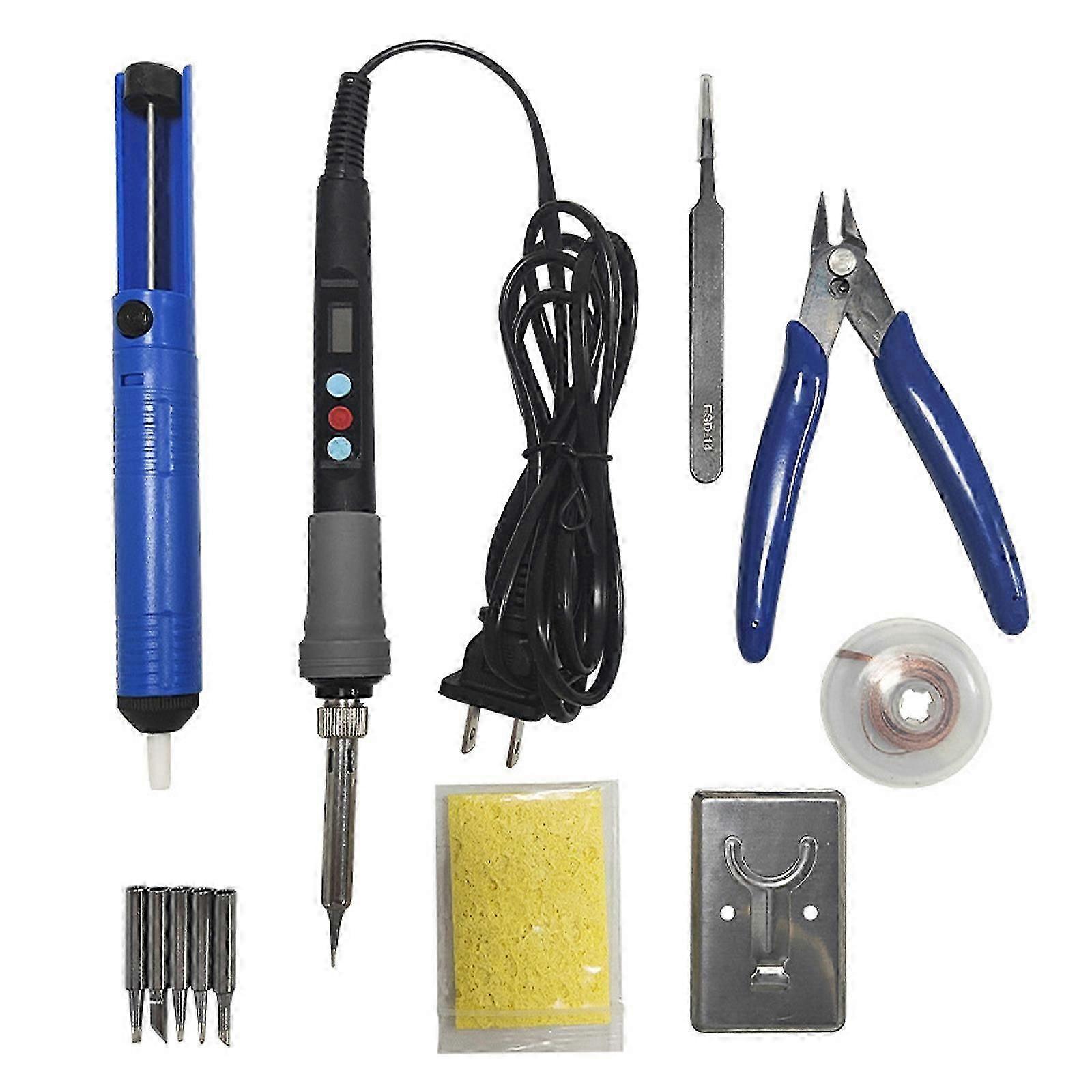 90W Electric Soldering Iron Kit Adjustable Temperature, Fast Heating, LCD Display, with Accessories