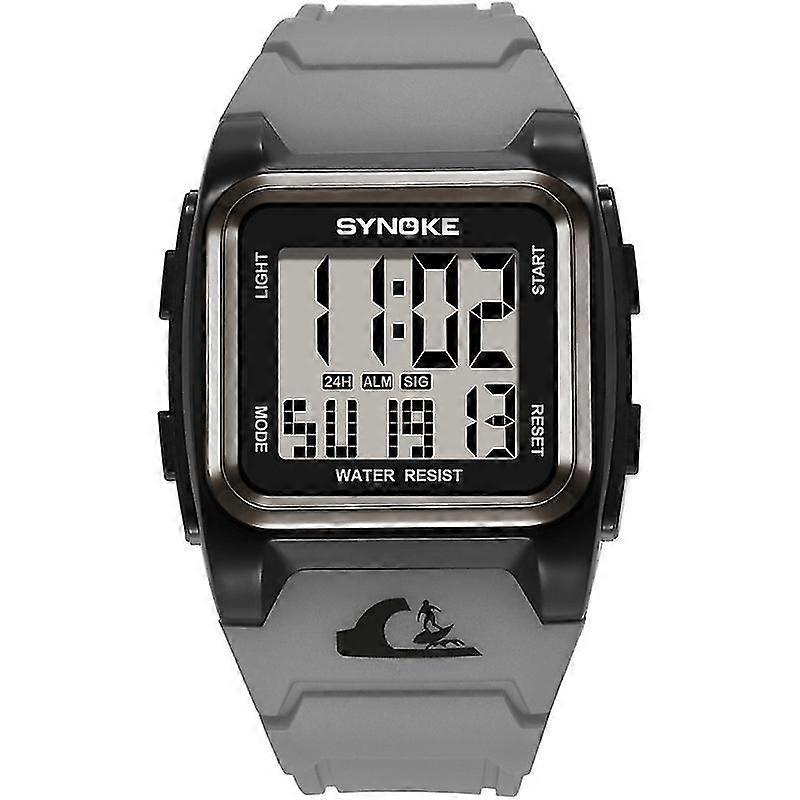 Synoke 9803 Large Screen Retro Sports Electronic Watch Gray