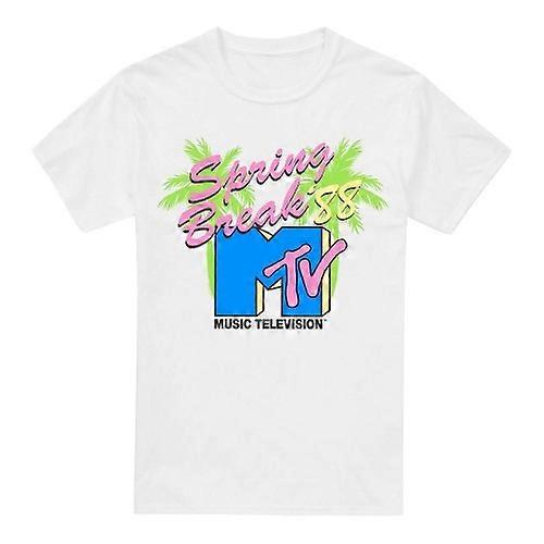 MTV Mens Spring Break Neon Palm Trees T-Shirt