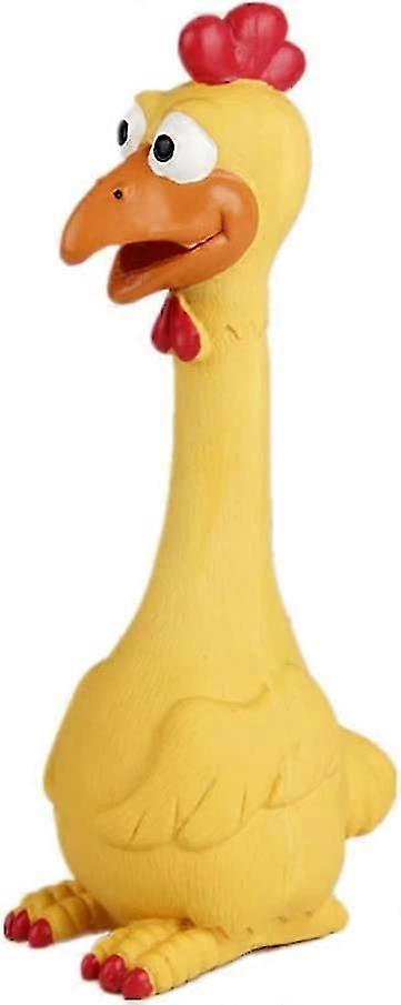 Rubber Chicken Squeaky Dog Toys for Small, Medium or Large Pet Breeds, Play Fetch, Reduce Separation Anxiety