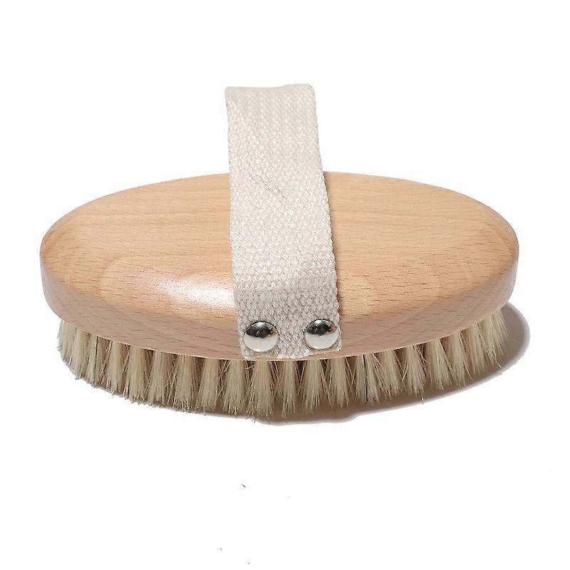 Dry Body Brush Natural Exfoliator for Dry Skin, Eco-Friendly, Bamboo Handle, Removes Cellulite and Improves Circulation