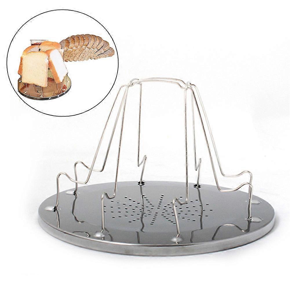 4 Slice Toaster Stand Stainless Steel Portable Toaster Foldable Portable BBQ Multifunctional Stove Grill Outdoor Camping Tools