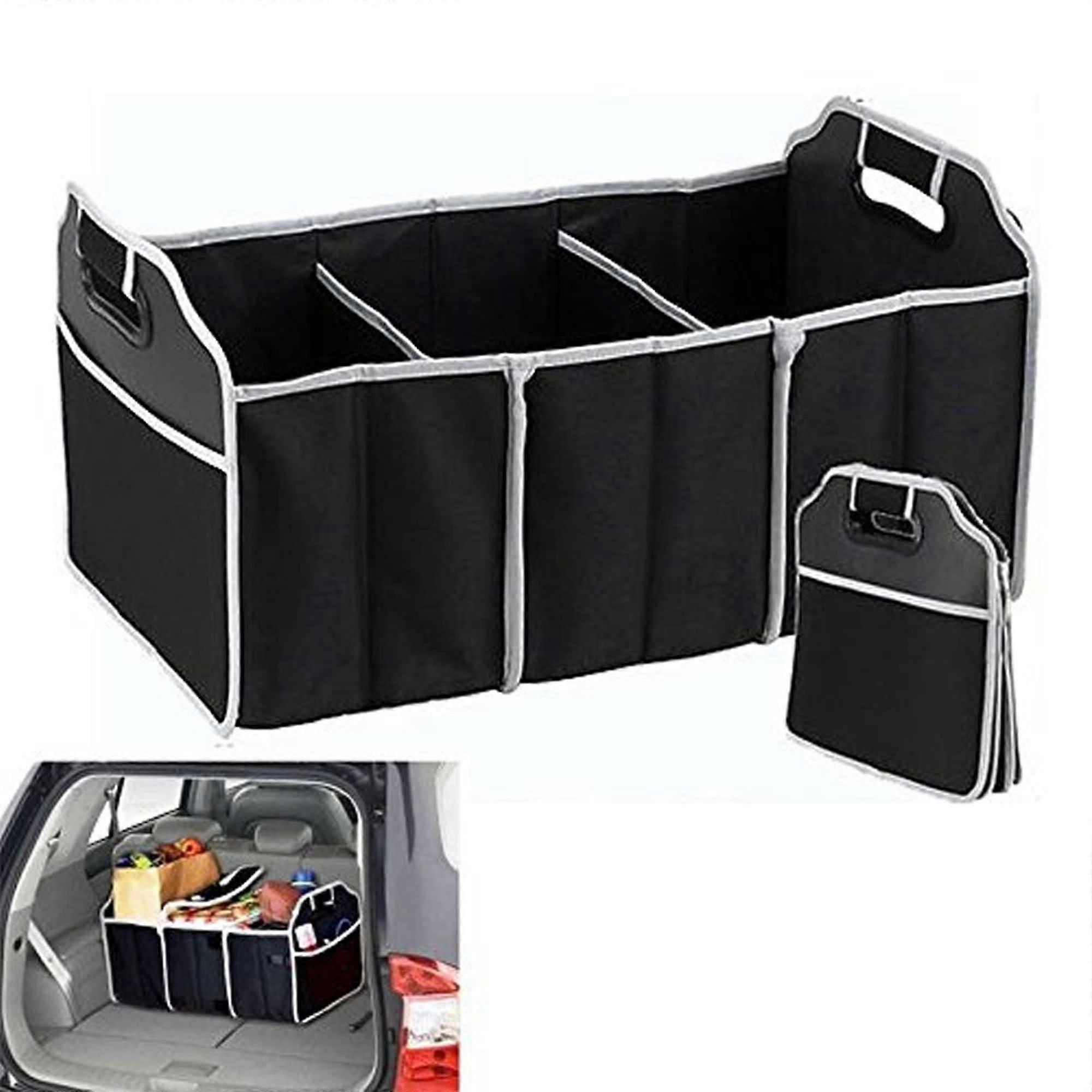 Car Boot Organiser - Non-Slip Tidy Boot Bag - Multi-Compartment - Essential Car Accessories, Heavy Duty Collapsible Foldable Shopping Tidy Storage