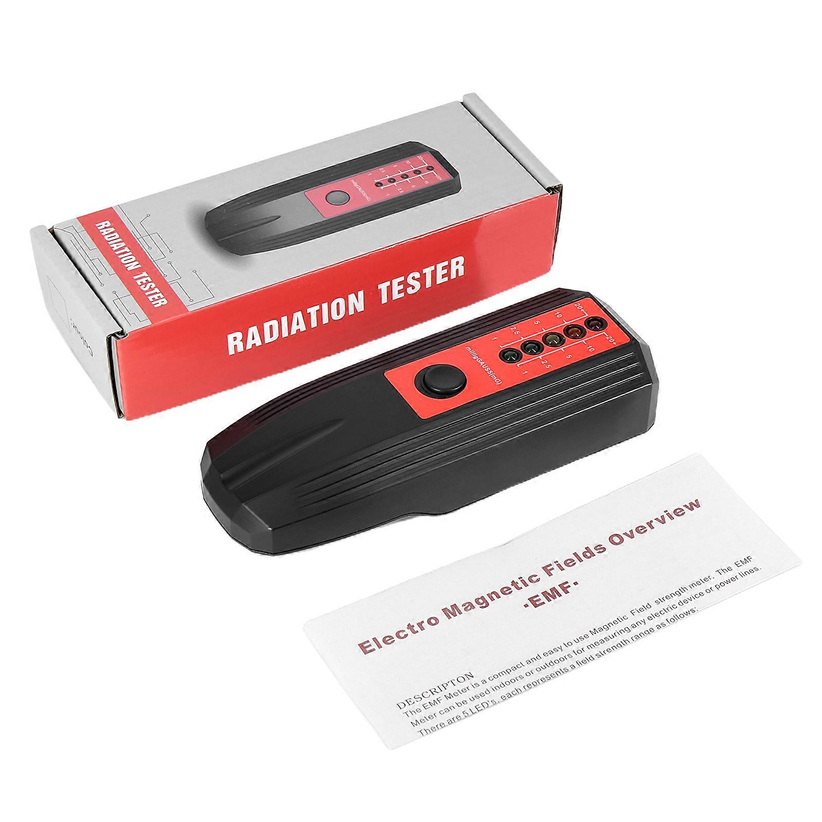 Portable Counter Electromagnetic Radiation Detector-Personal Dosimeter-X-ray EMF Meter Emission Radioactive-Tester Tool black case