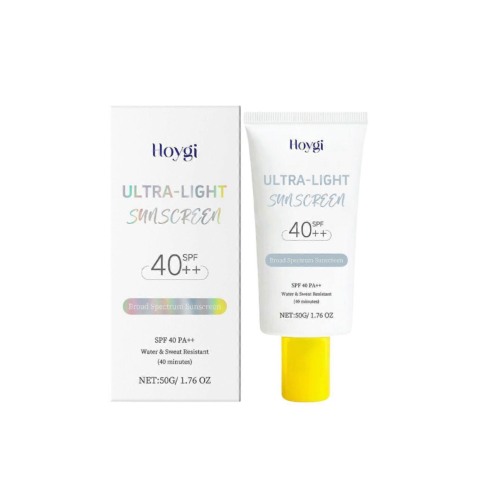 Écran solaire ultra-léger SPF40 Écran solaire à large spectre pour peau sensible - Écran solaire pour le corps et le visage résistant à l’eau et à la transpiration - Écran solaire format voyage