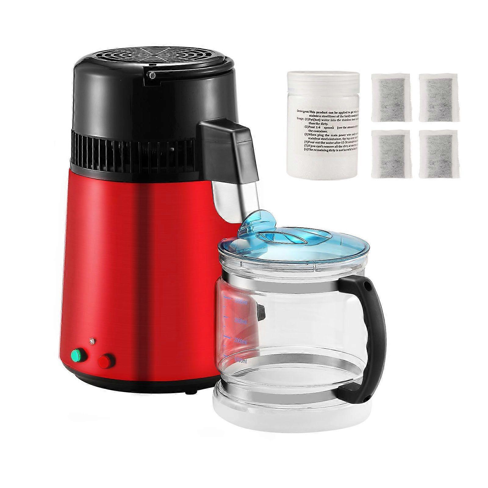 4L vanndestillatør renser vannfiltermaskin rustfritt stål interiør