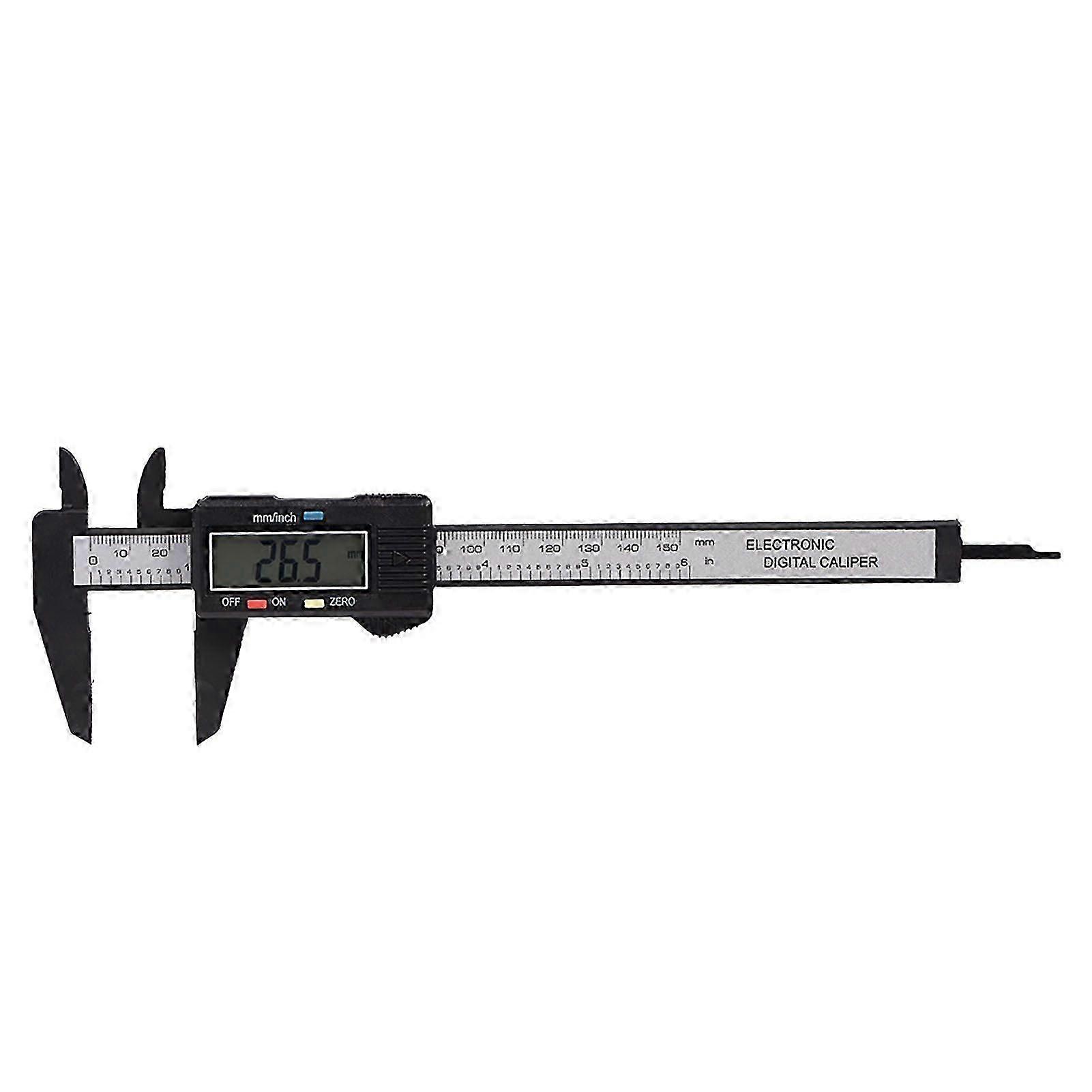 Digital Caliper with Extra Large LCD Screen for Measuring Inside Outside Depth Steps (Black)