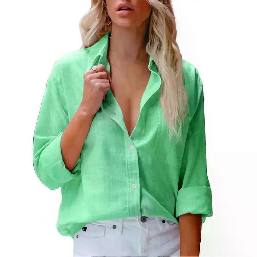 قميص عارضة للنساء بلوزات واحدة الصدر طويلة الأكمام بلوزات النساء مكتب قميص السيدات قمصان قميص المرأة