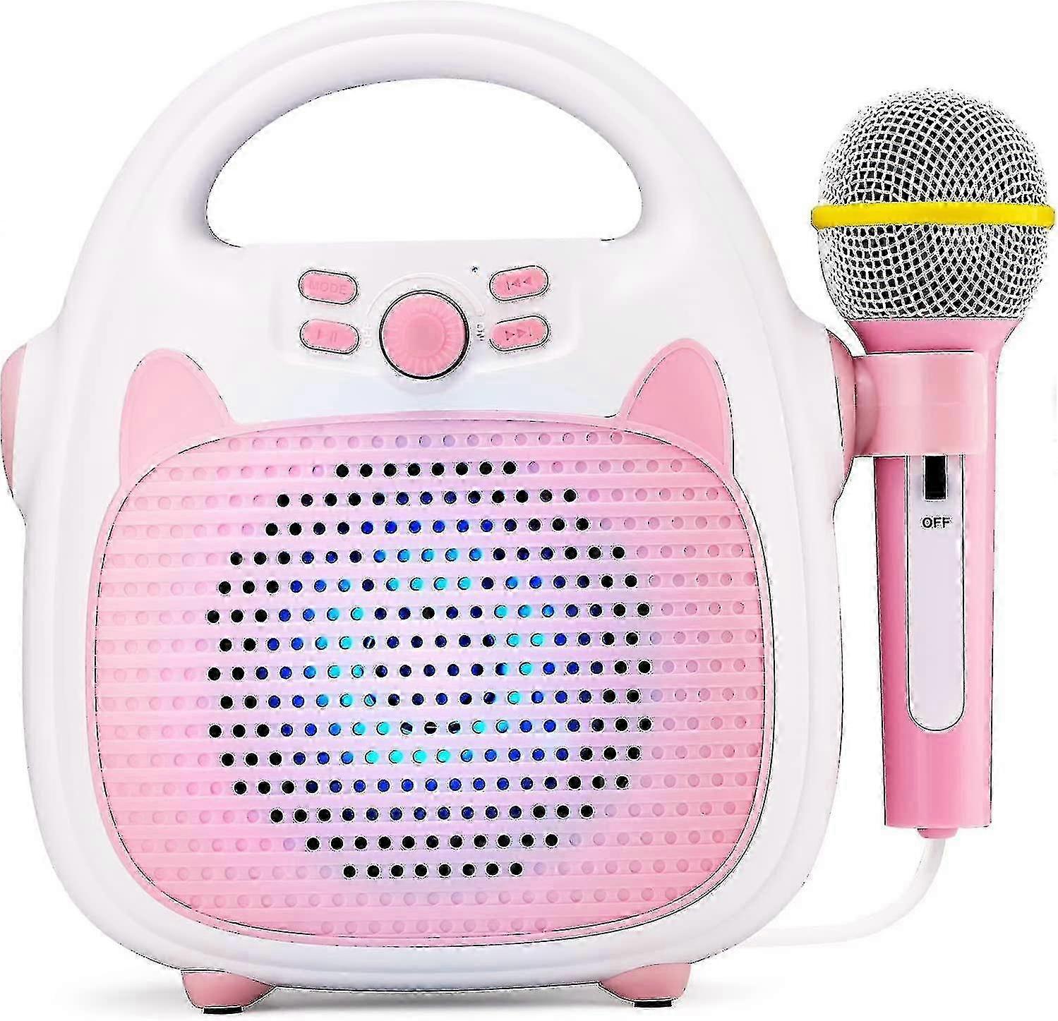 Portable Wireless Bluetooth Karaoke Machine for Kids Toy Gift with Microphone & TF/USB Connectivity