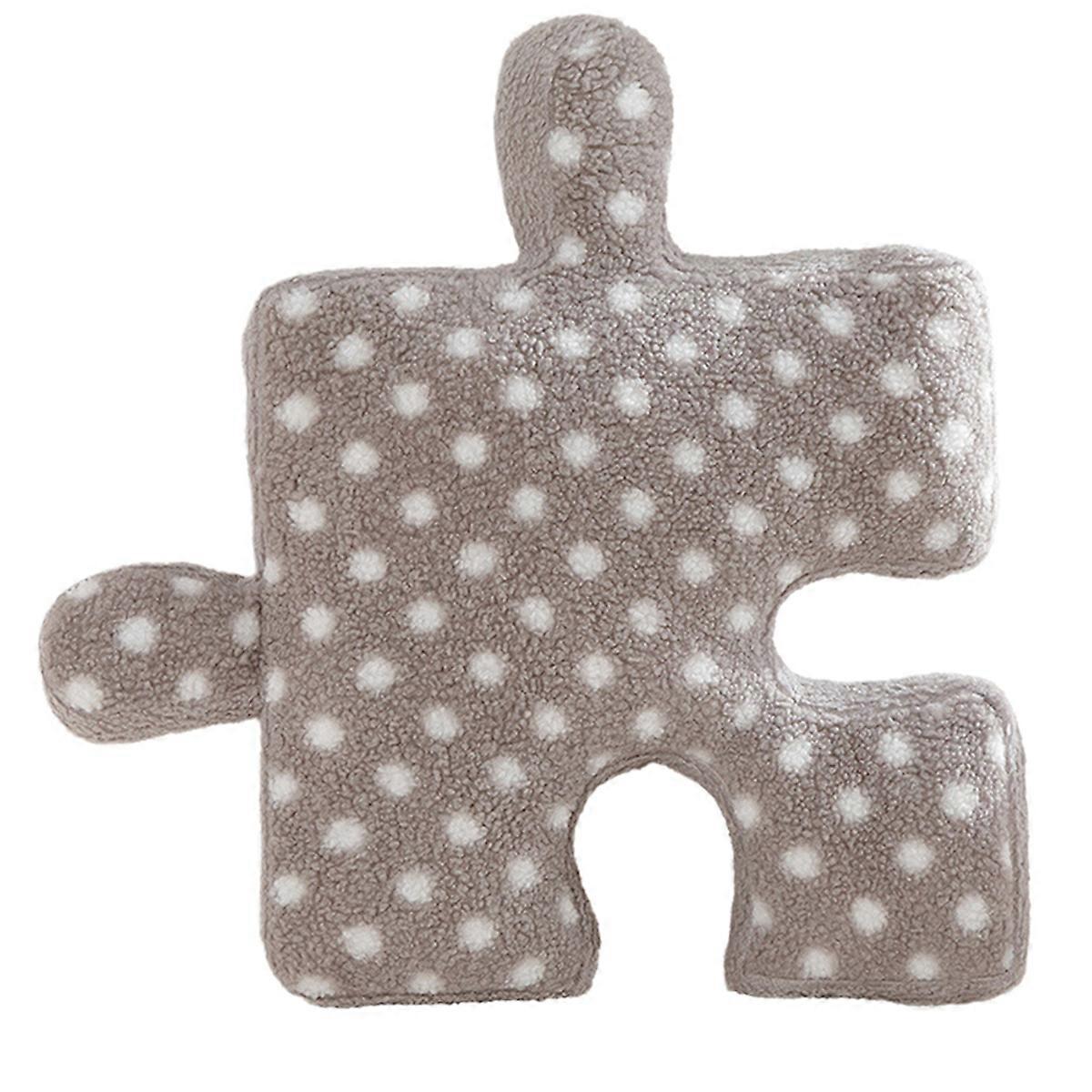 Puzzle Cushions, Polka Dot Pillows, Sofa Bed Decorations Gray