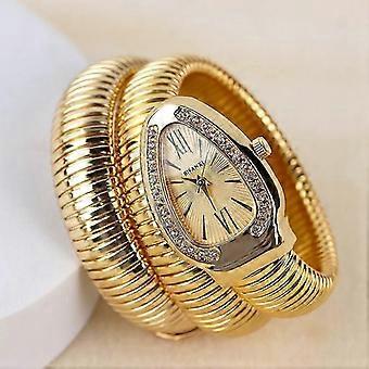 Women Snake Bracelet Watch Serpentine Bling Diamond Quartz Watches