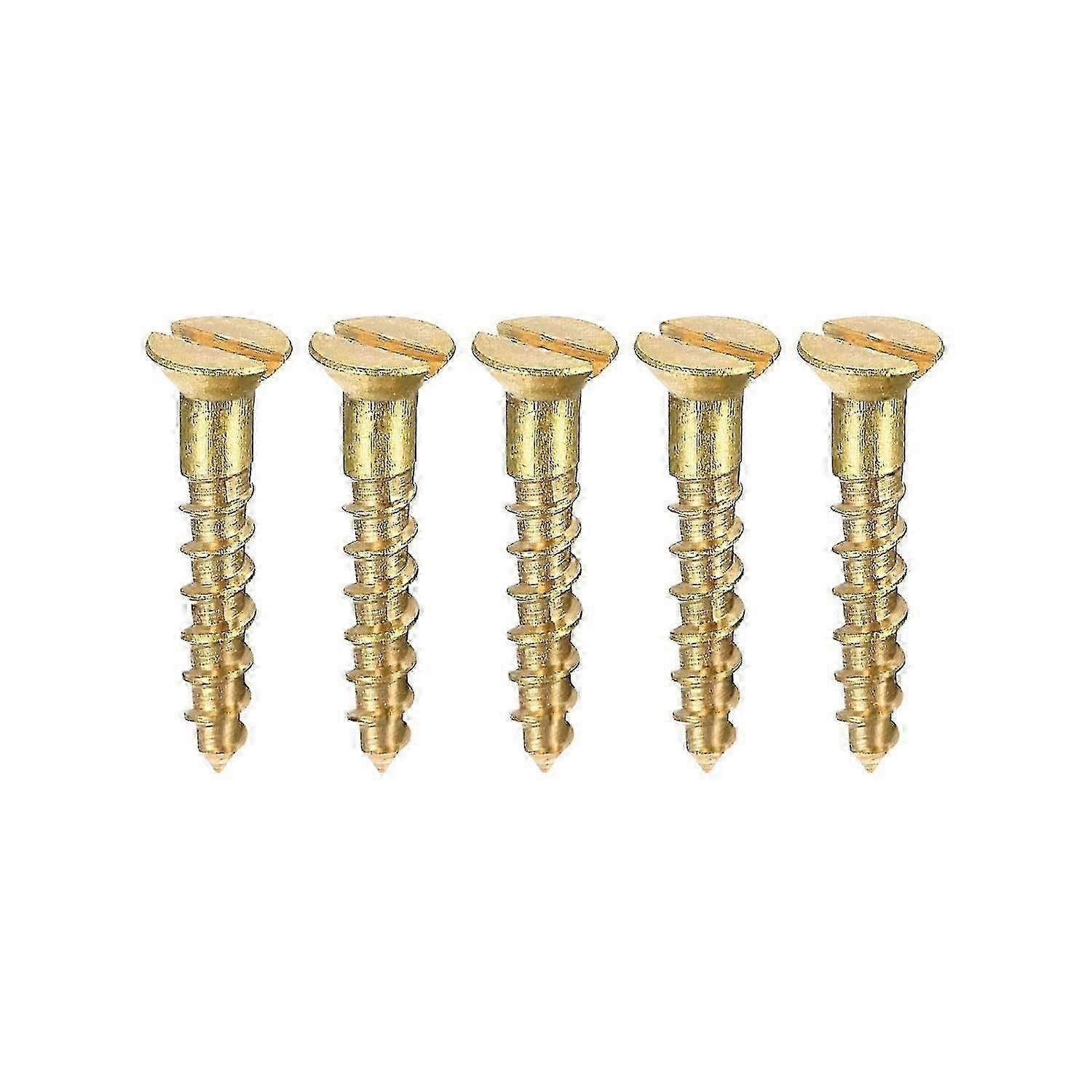 100 stk M2 x 12 mm flathode slissede messingskruer