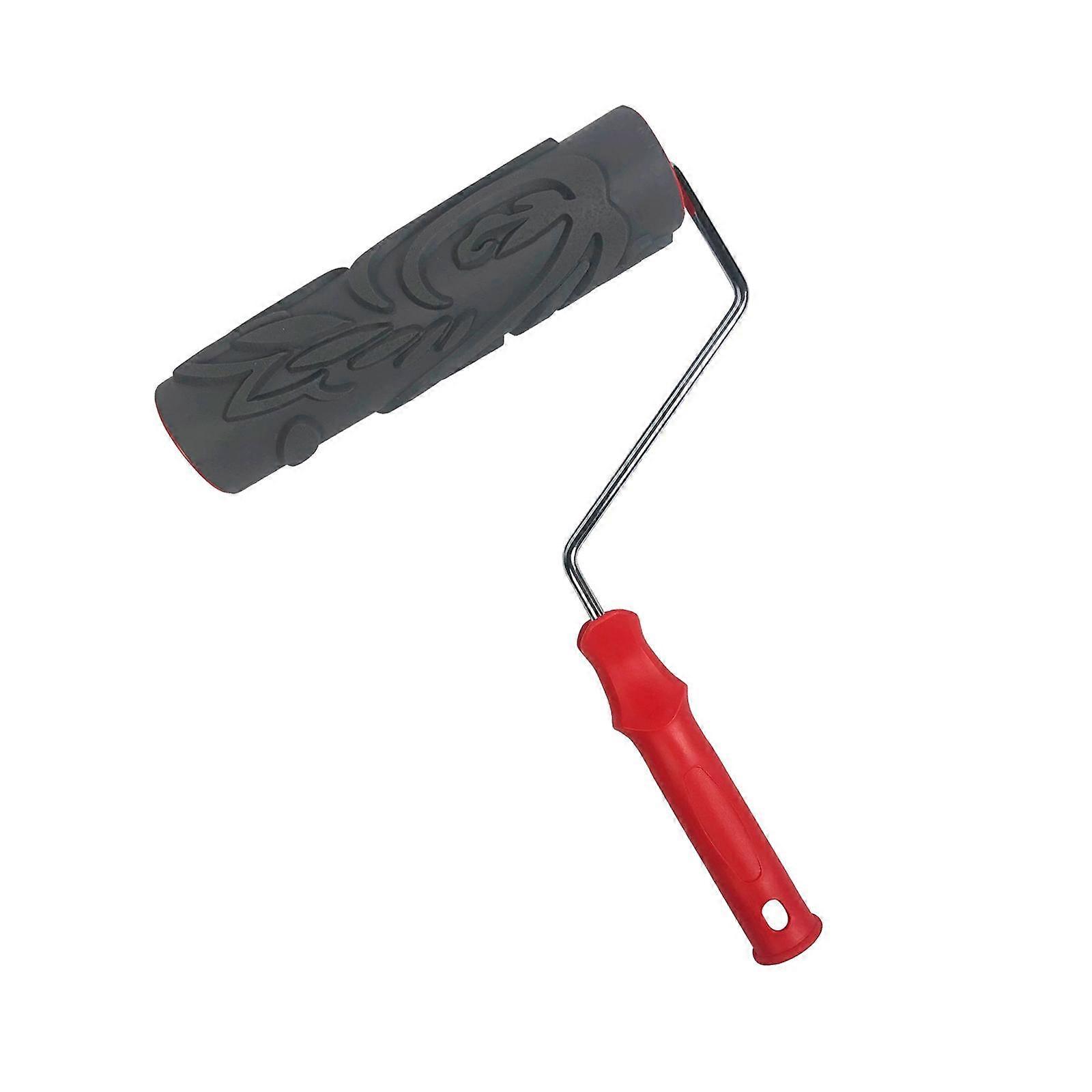10'' Pattern Paint Roller Embossing Texture Rubber Roller Decor Portable