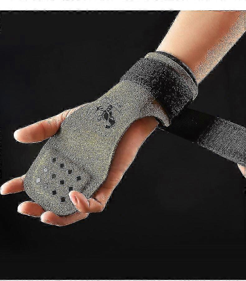 Δερμάτινες λαβές χέρι crossfit άνδρες Palm προστάτης για pull-ups ανύψωση Gy