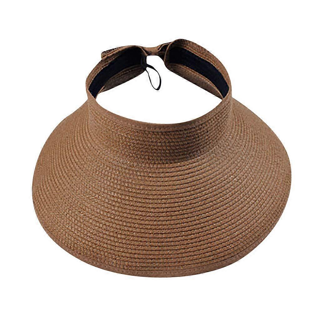 Foldable Straw Sun Visor One Size Bowknot Summer Hat