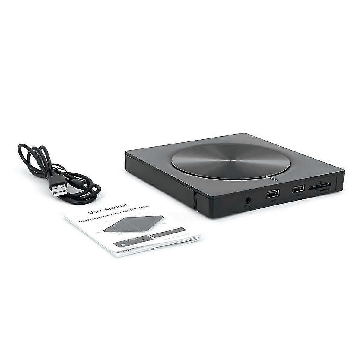 6 in 1 Burner Portable External USB3.0/Type-C Dvd-Rw Disc Optical Drive Dvd-Rom Burner Multifunctio