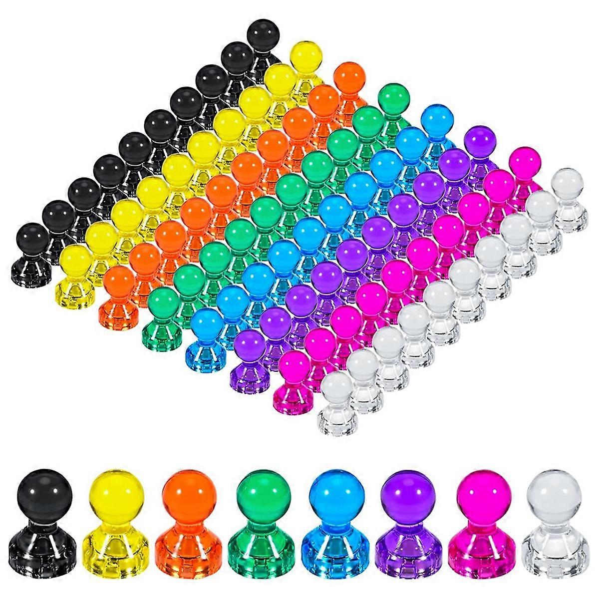 80PCS Strong , Colorful Push Pin Magnets Small Magnets
