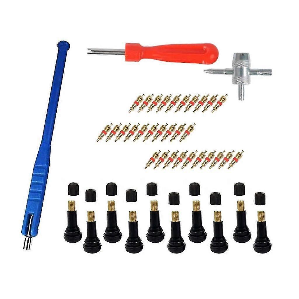 Tire Valves Core Remover & Installer Tools Set with Stem Cap