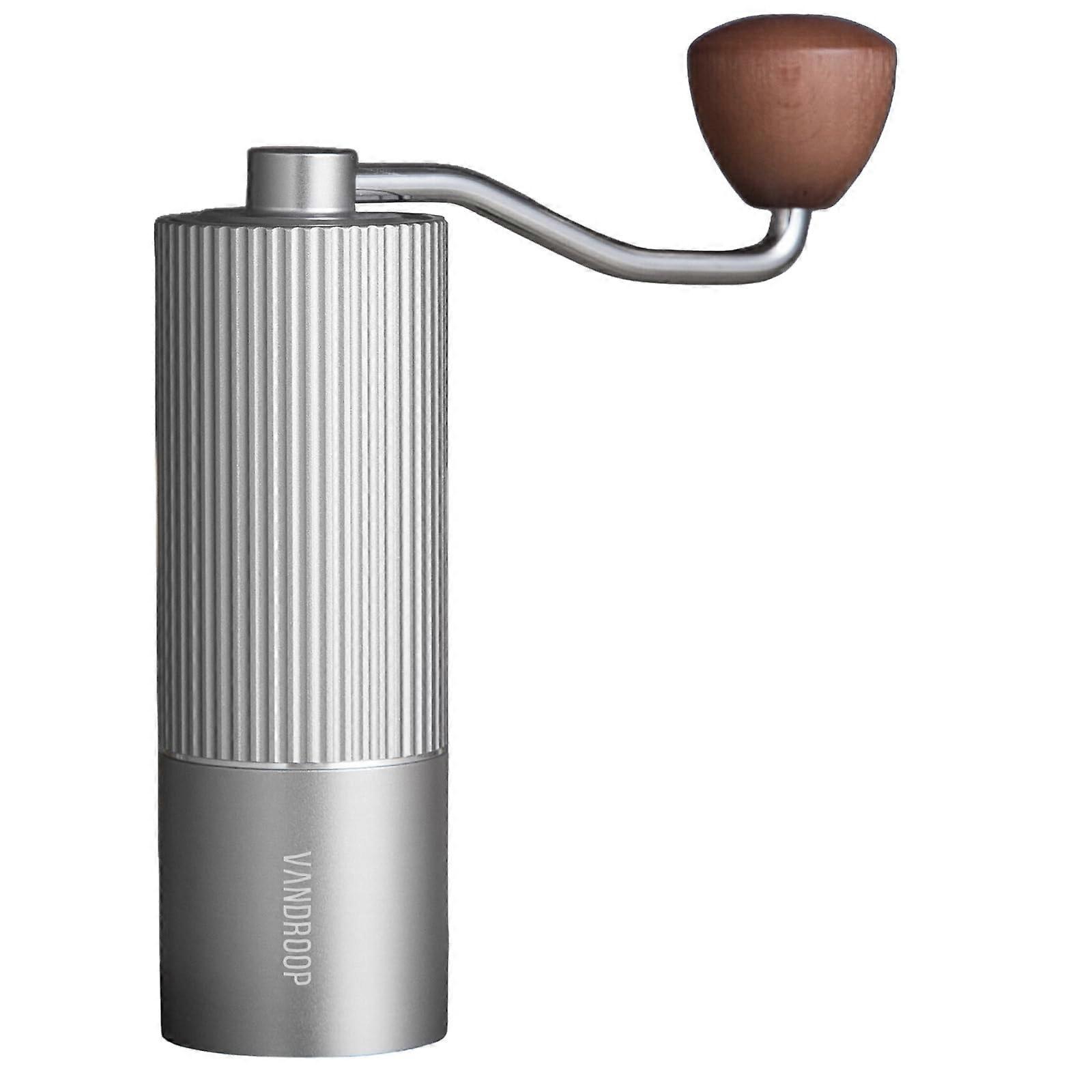 Hand Crank Manual Coffee Grinder for Home Use, Adjustable Grind Size, Stainless Steel with Vintage Design