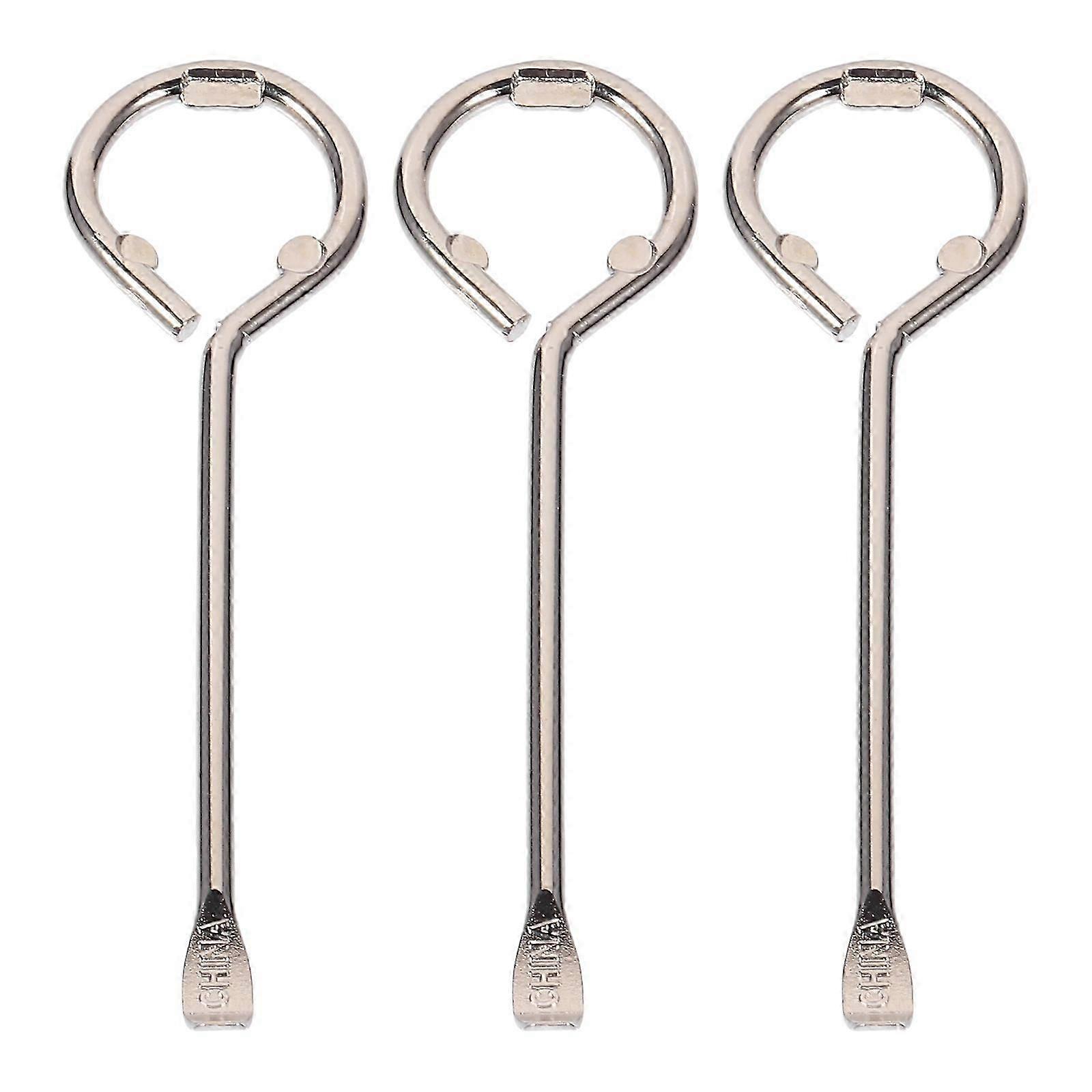 3pcs Durable Practical Can Opener Iron Lid Opener for Paint Bucket Use