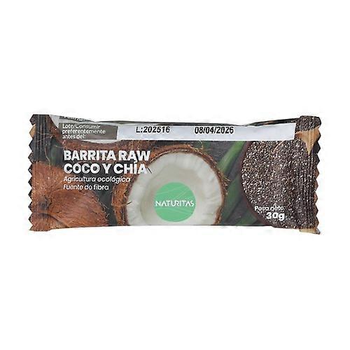 Organic raw coconut and chia bar 1 bar of 30g