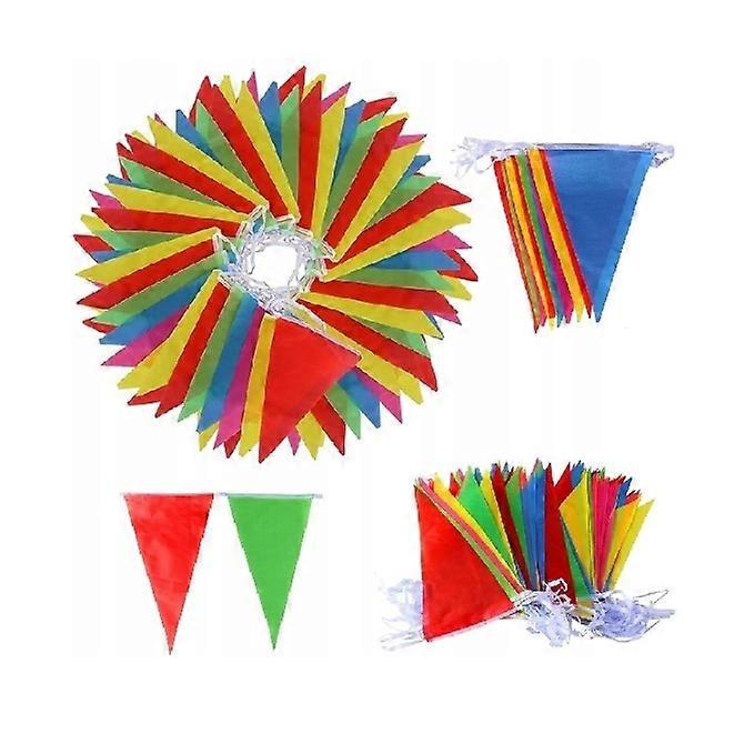 Guirlande de fanions Triangles d'anniversaire d'église 150 drapeaux 80 m