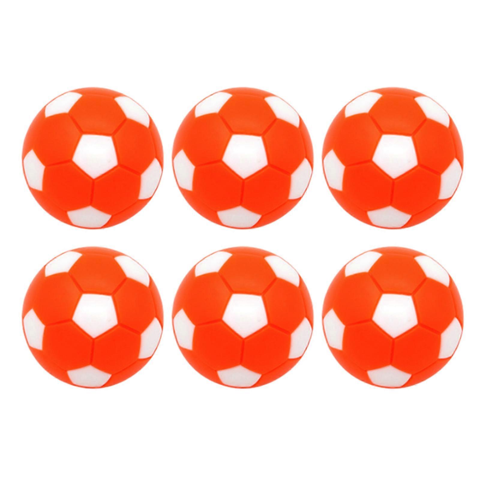 6 Foosballs Ποδοσφαιρίδια Αντικατάσταση επιτραπέζιων παιχνιδιών Επίσημη επιτραπέζια μπάλα παιχνιδιών Επιτραπέζια μπάλα ποδοσφαίρου Μέρη μηχανών ποδοσφαίρου πορτοκαλί λευκό