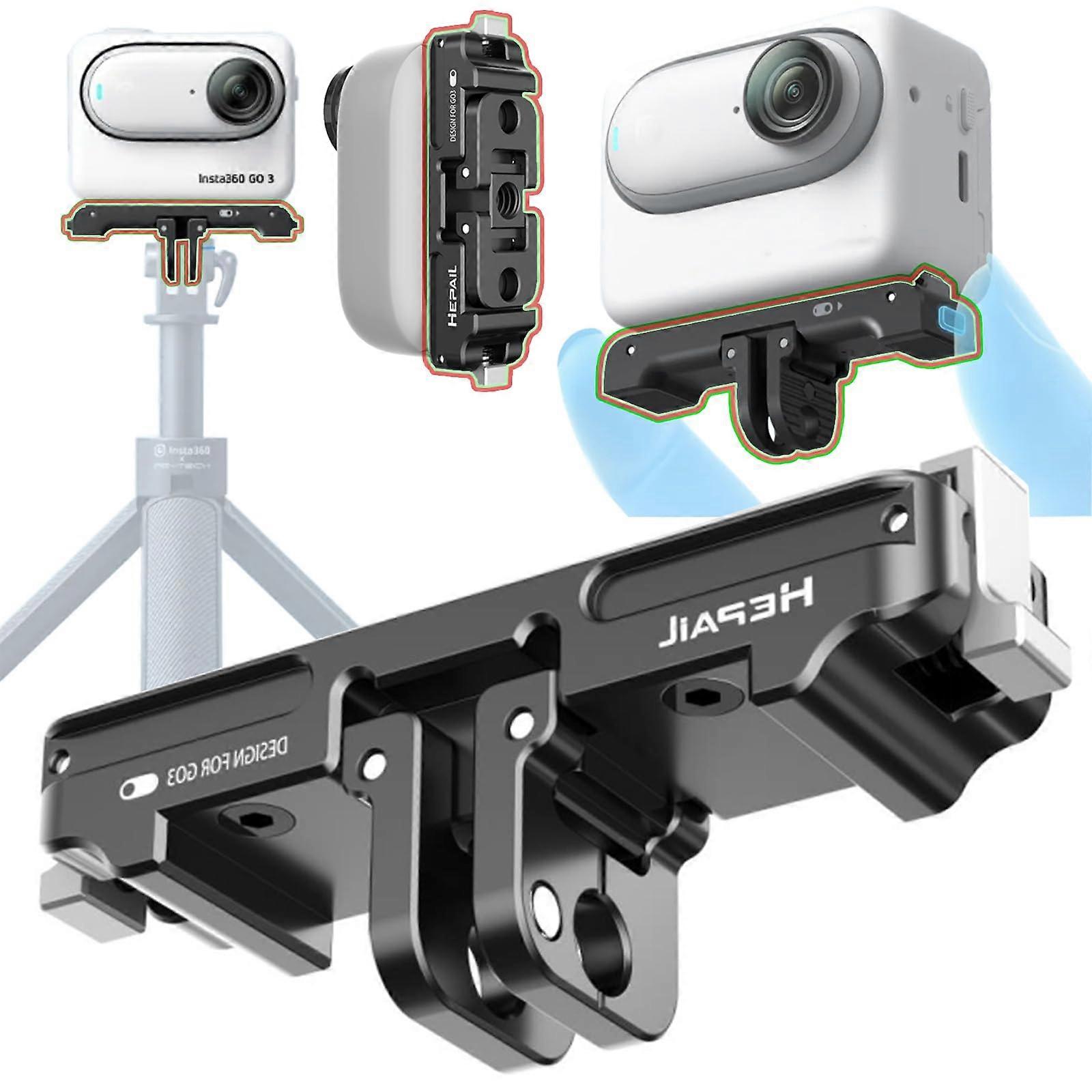 Insta360 Go3/GO3S Magnetic Mount, Quick Release Camera Mount Adapter for Go 3 and Go 3S