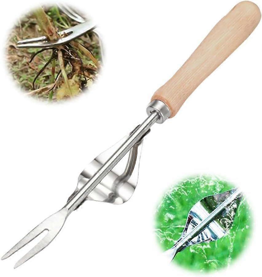 Gardening weeding tool with ergonomic handle for easy weed removal, suitable for weeding, digging, loosening soil (1 piece)