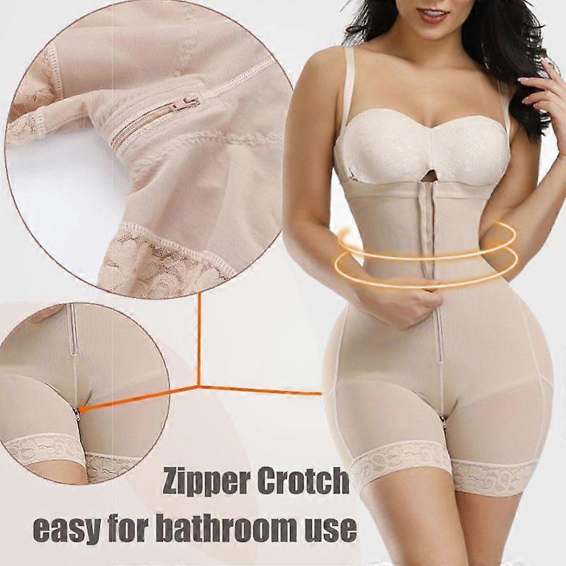 Women Slimming Body Shaper Seamless Butt Lifter Bodysuits Push Up Shapewear Underwear Corset Waist TrainBeige 6XL