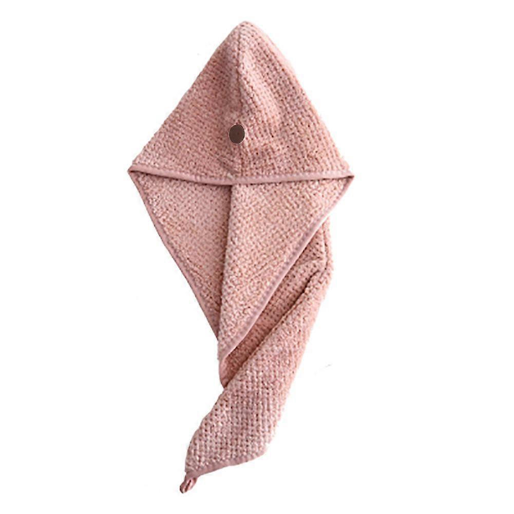 Cappello per asciugatura capelli in velluto corallo Super Absorbency Fast Dry per bagno Spa Shower (Piggy Pink)