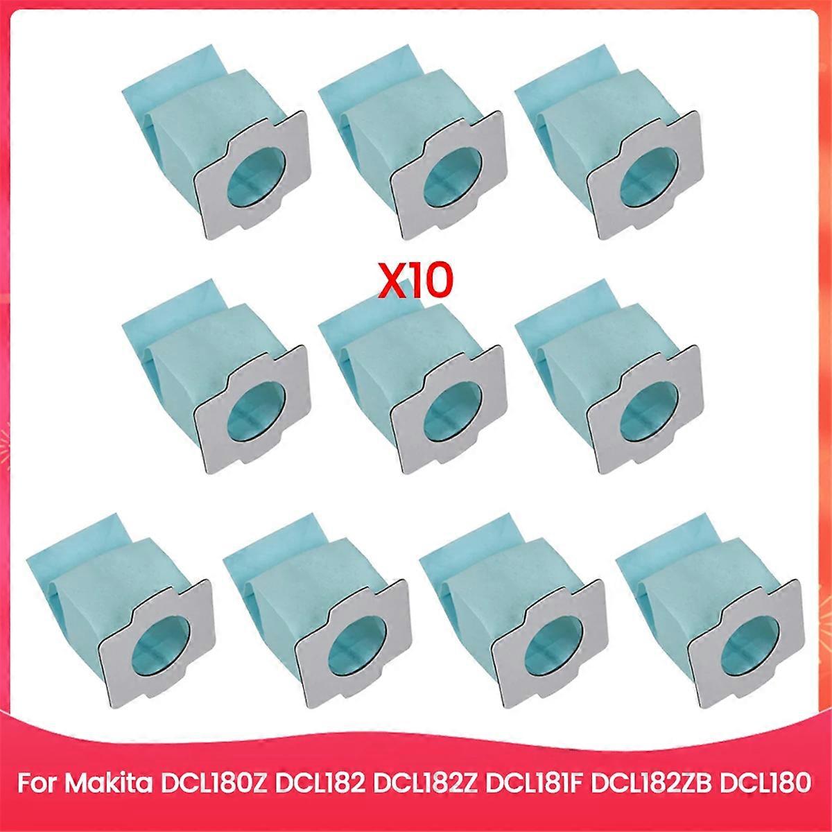 10 Dust Bags Collector Set for Makita DCL180Z DCL182 DCL182Z DCL181F DCL182ZB DCL180 Rreplacement Spare Parts