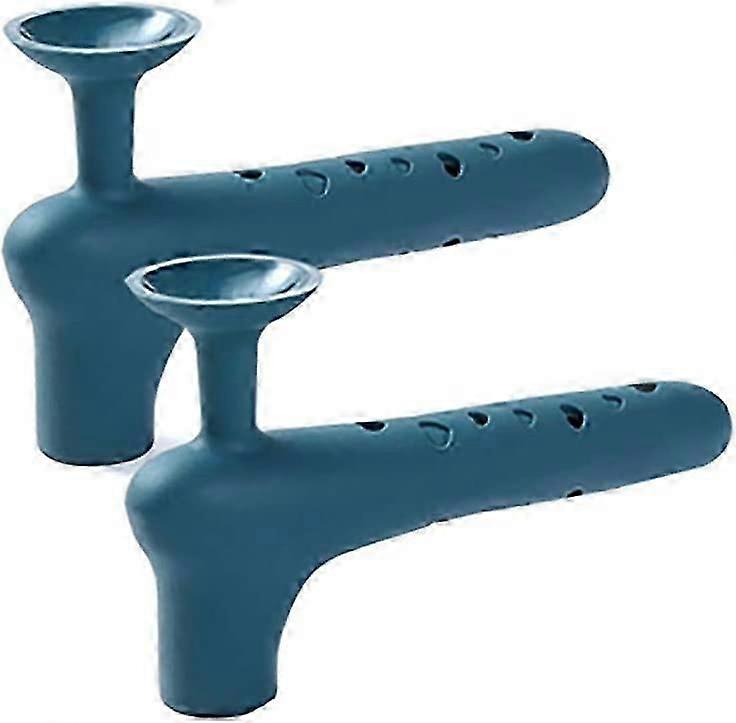 Förtjockad gummidörrstopp, antistatiskt dörrhandtag, väggskydd, dörrstopp väggkollisionsskydd, dörrstopp väggskydd (Färg: Blå