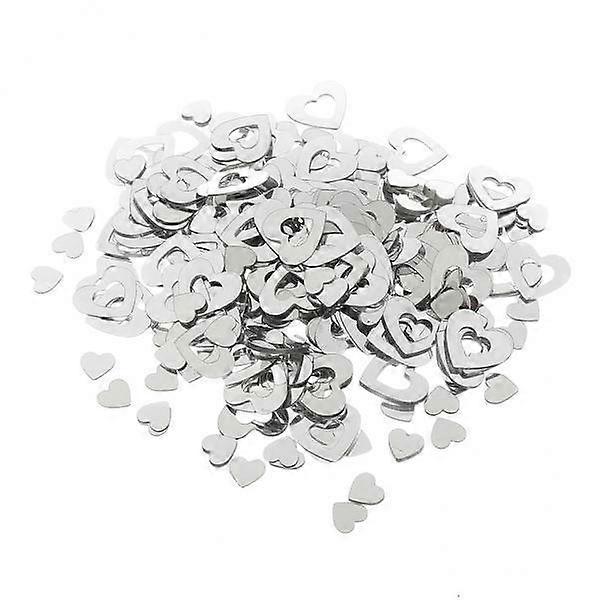 3xMixed Heart Wedding Table ration Scatter Sprinkles Silver