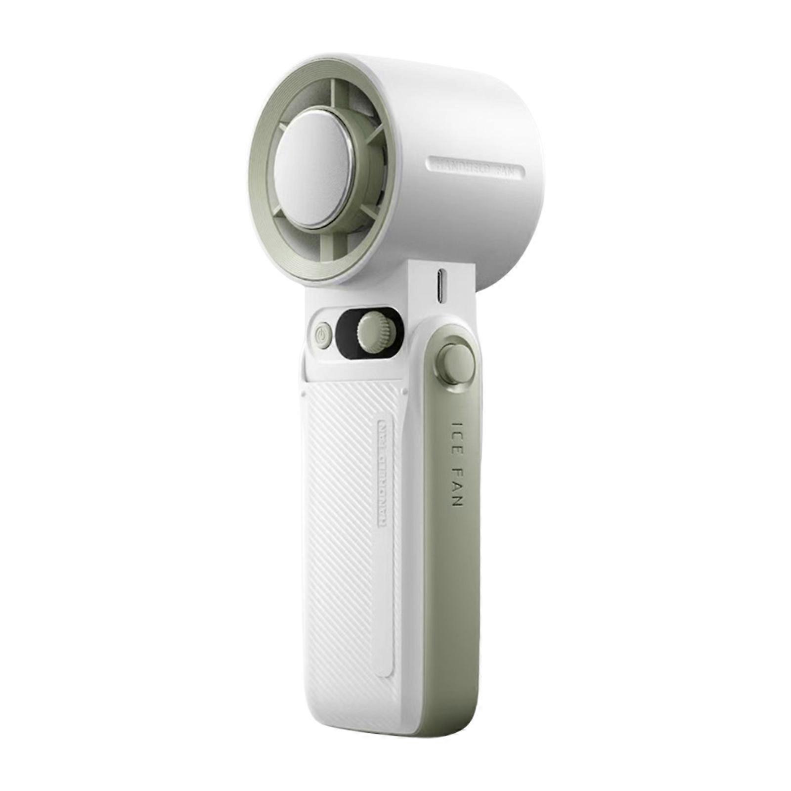 Quiet Handheld Fan 6000mAh Powerful Quiet Fan Portable Fan Plastic Texture Suitable for Bedroom Office and School Use White