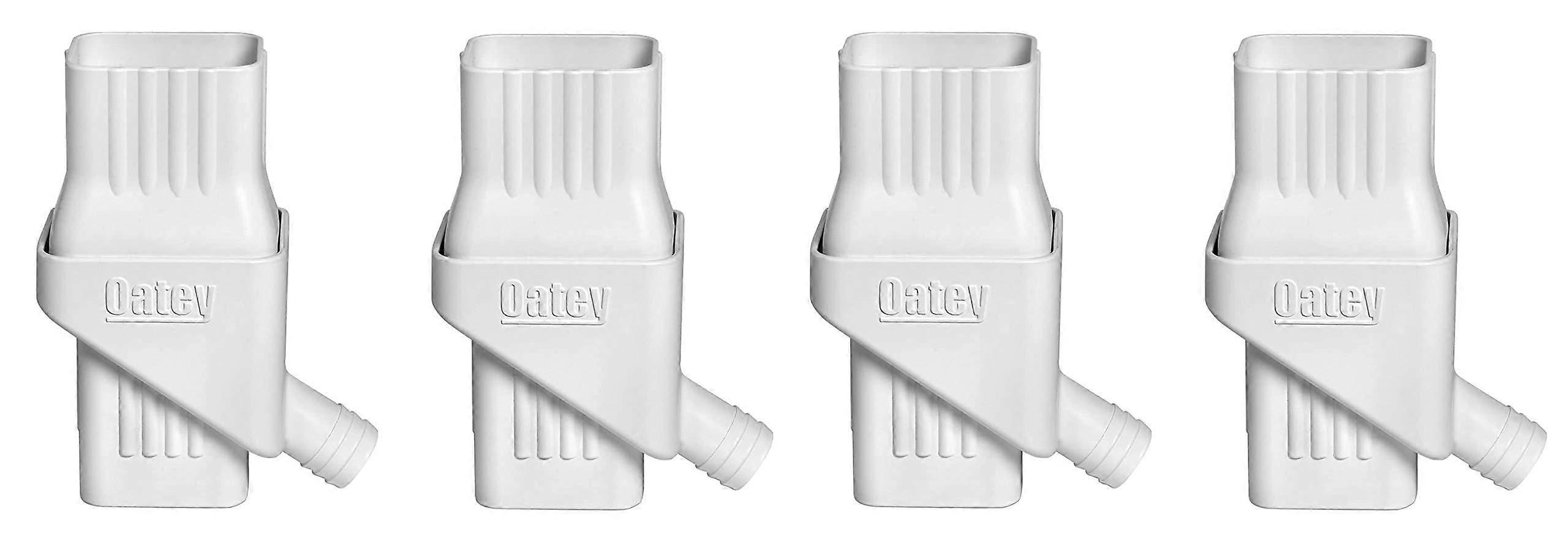 14209 Mystic Rainwater Collection System for 2" & 3" Residential Downspouts, White, 4 Pack, Durable and Weather-Resistant